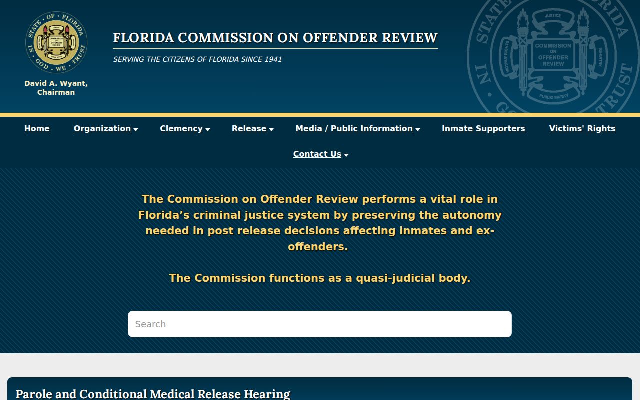 Florida Commission on Offender Review official page