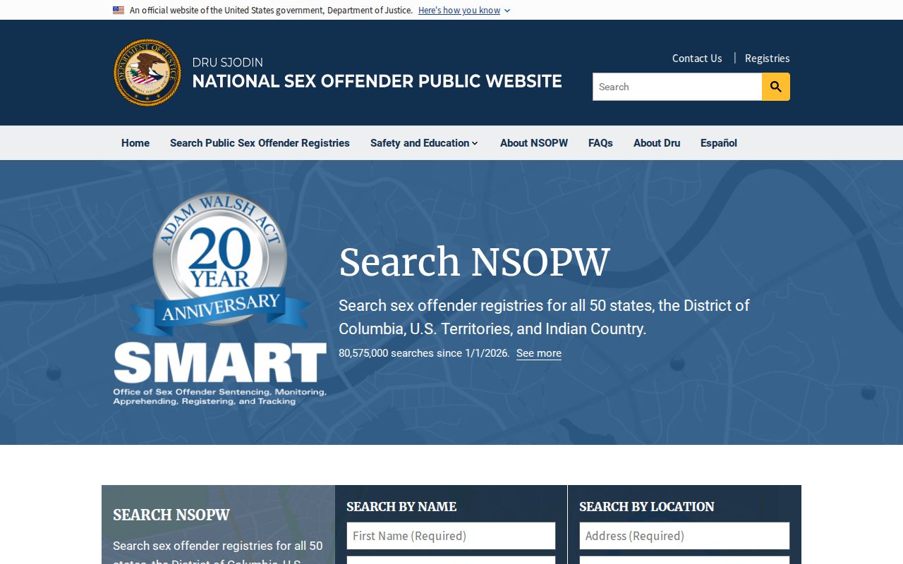 National registry search supporting Jackson County cross-state checks