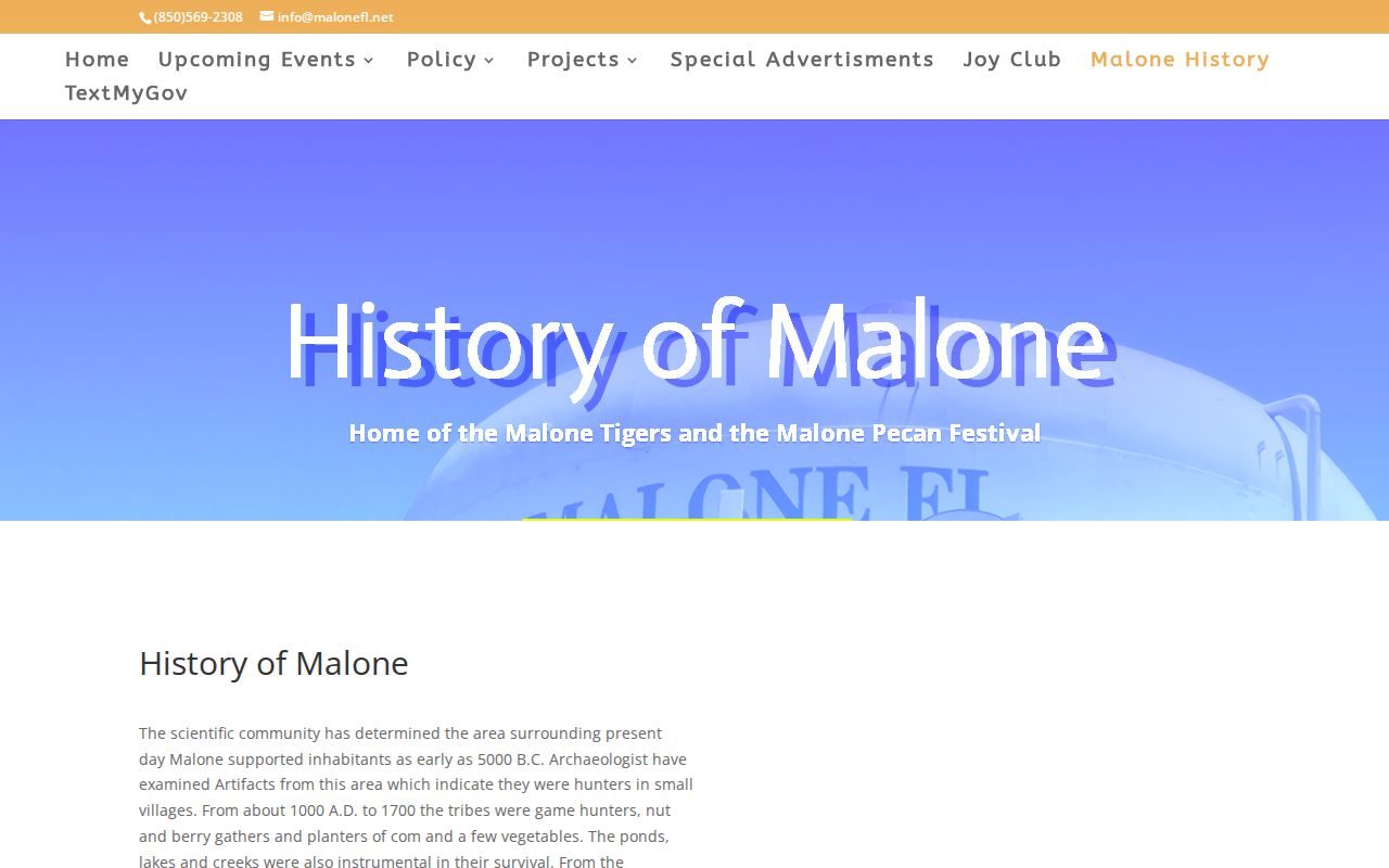 Malone local history and Jackson County regional context